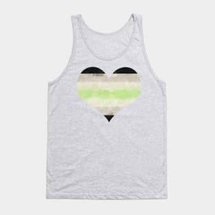 Agender Pride Heart - Watercolor Tank Top